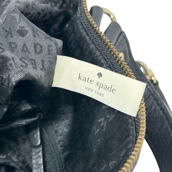 Kate Spade Black Leather Satchel Pine Street Kori Gold Chain Strap & Top Handle - Picture 16 of 16